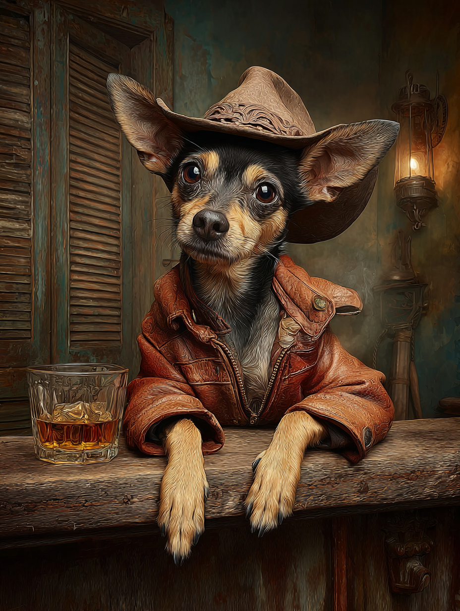 Cowboy Chihuahua Digital Download Wall Art