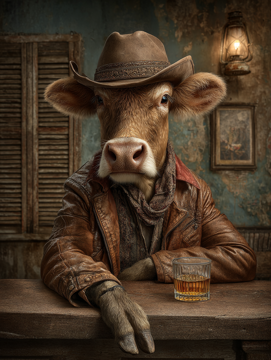 Cowboy Cow Digital Download Wall Art