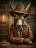 Cowboy Donkey Digital Download Wall Art