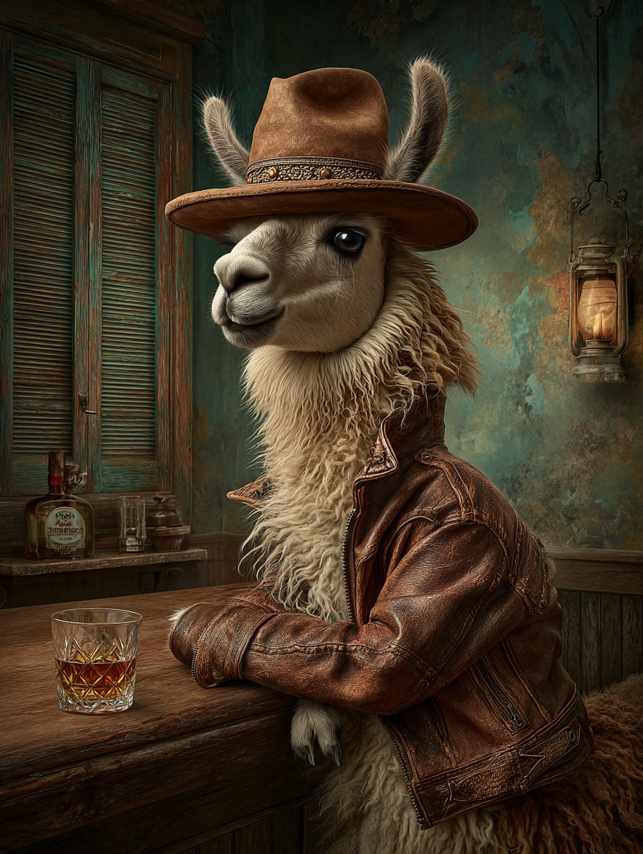 Cowboy Llama Digital Download Wall Art