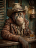 Cowboy Orangutan Digital Download Wall Art