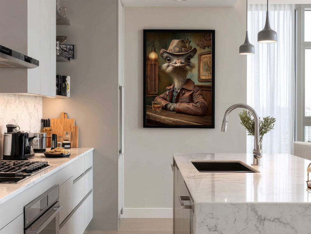 Cowboy Ostrich Digital Download Wall Art