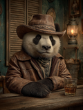 Cowboy Panda Digital Download Wall Art