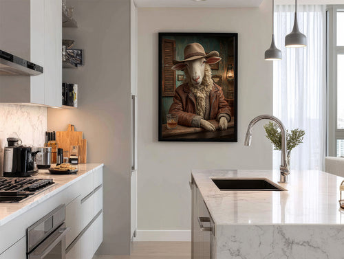 Cowboy Sheep Digital Download Wall Art