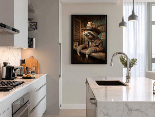 Cowboy Sloth Digital Download Wall Art