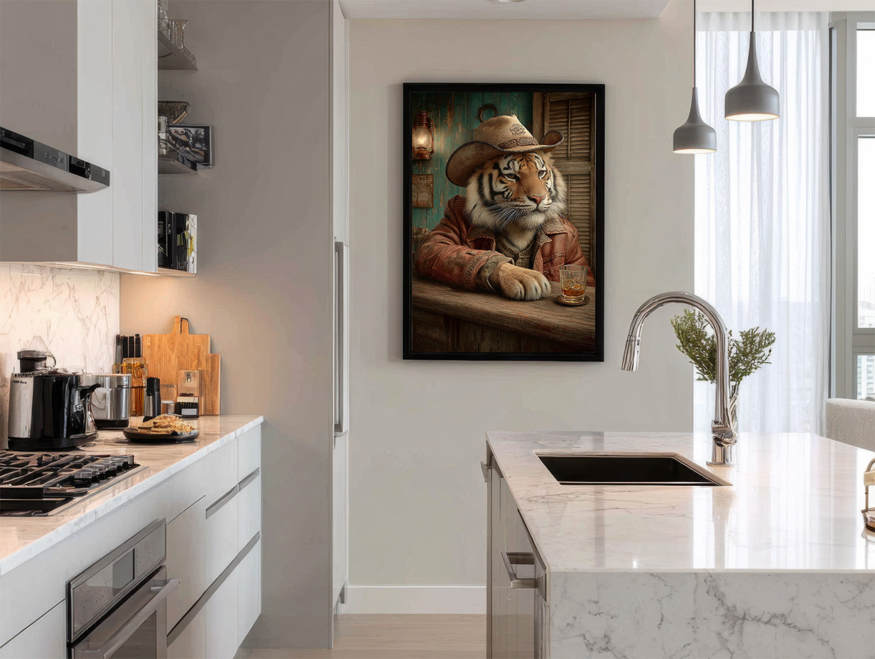 Cowboy Tiger Digital Download Wall Art