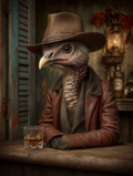 Cowboy Turkey Digital Download Wall Art