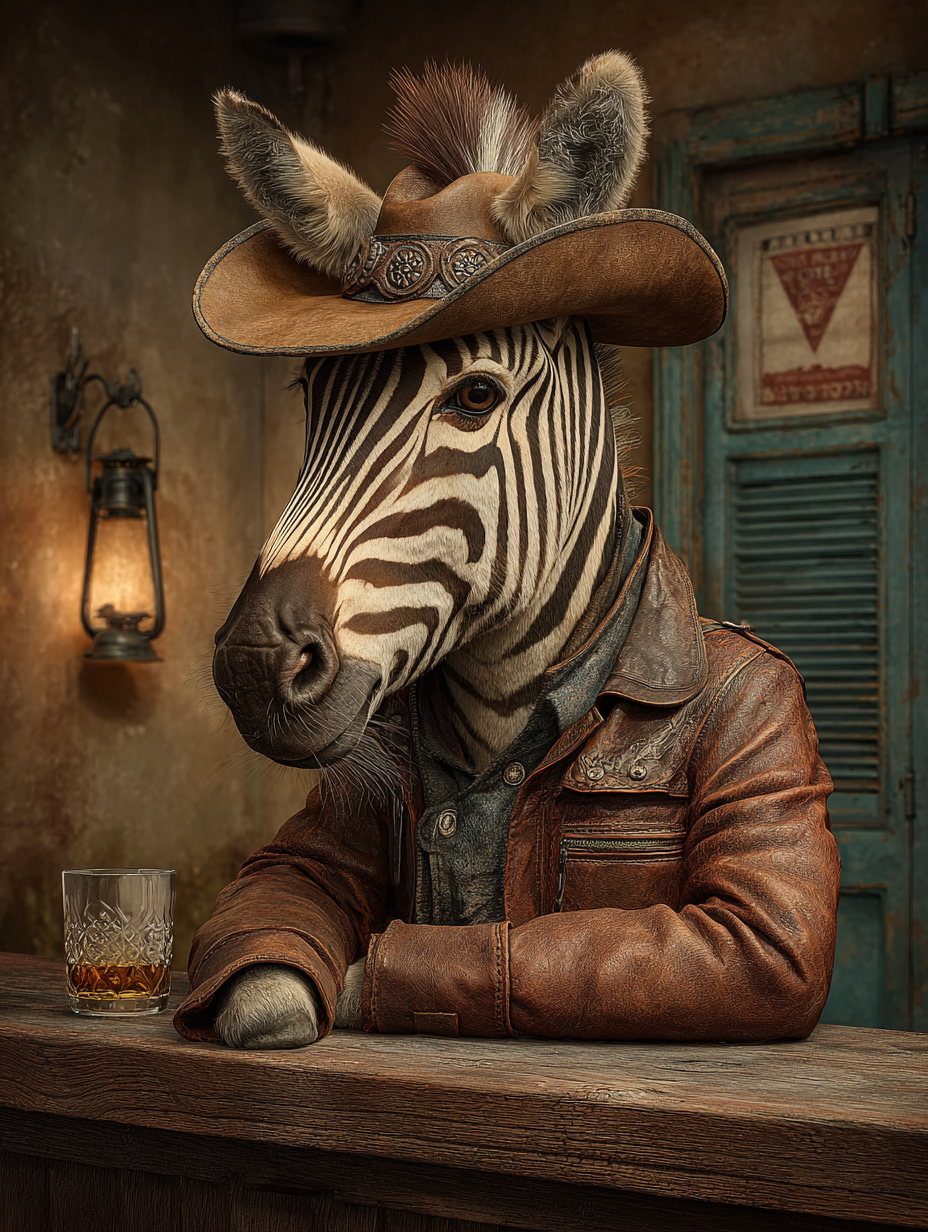 Cowboy Zebra Digital Download Wall Art
