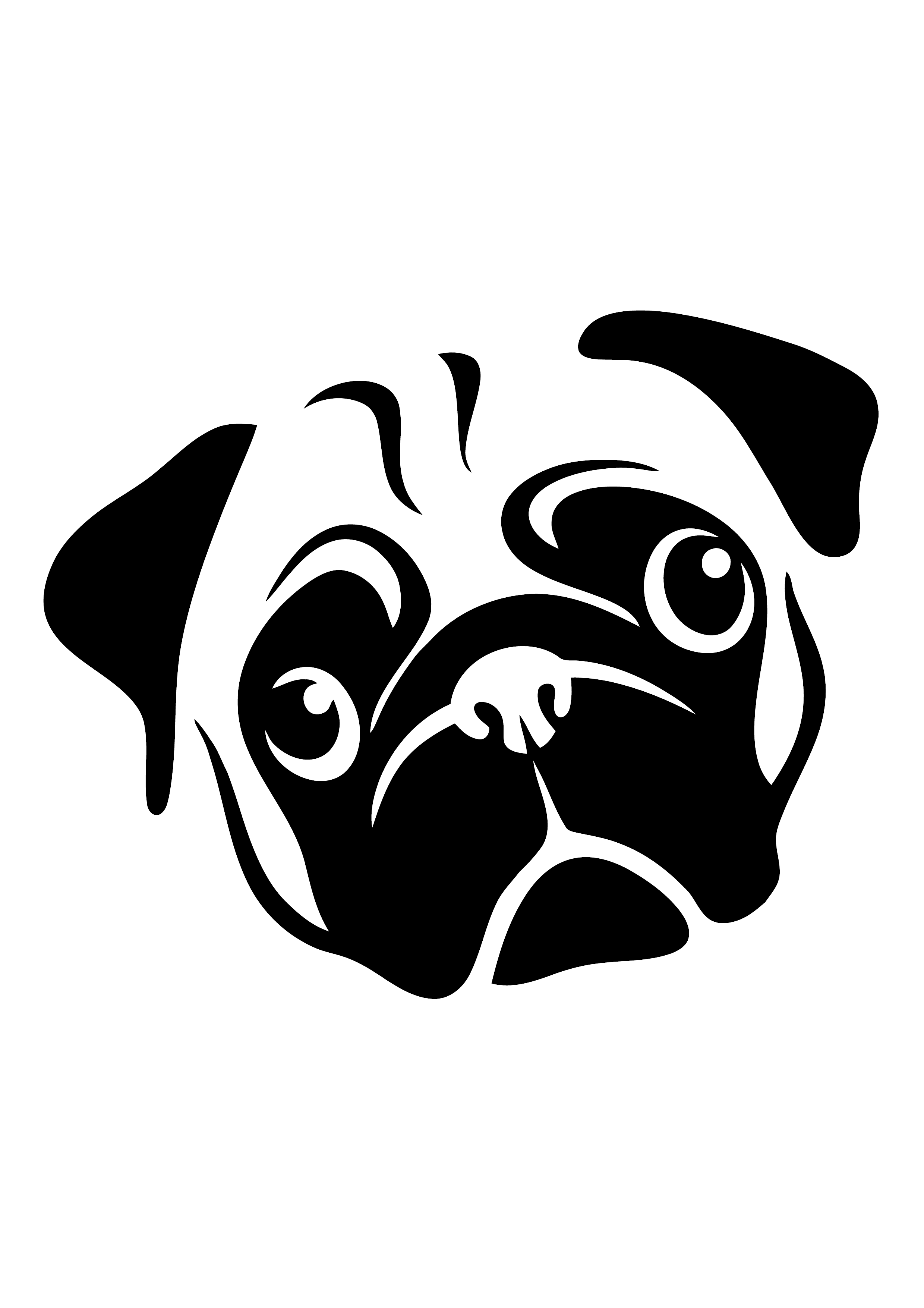 Vinyl Decal / Laptop Sticker/ Car Decal / Phone Sticker Pug