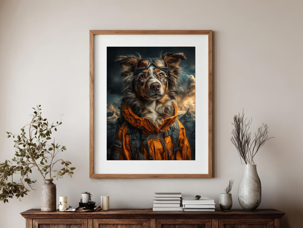 Explorer Australian Shepherd Digital Download Wall Art