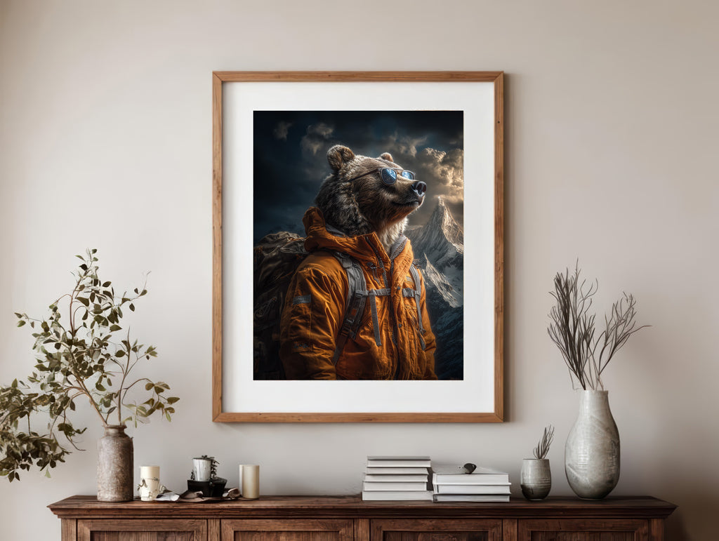 Explorer Bear Digital Download Wall Art