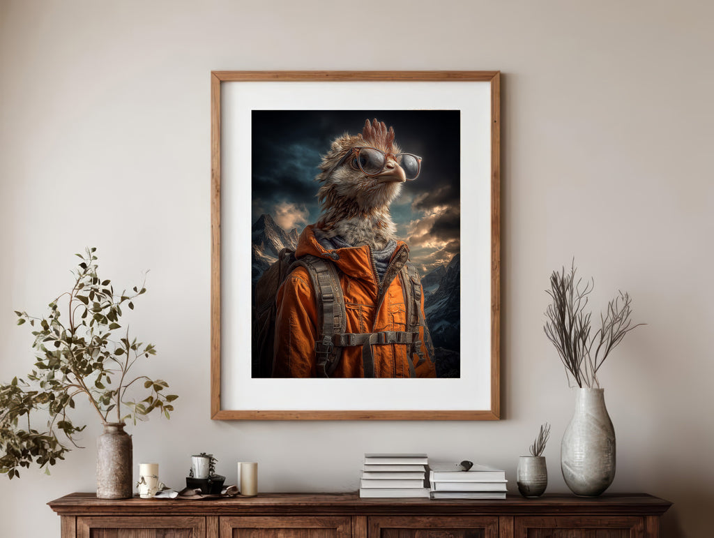 Explorer Chicken Digital Download Wall Art