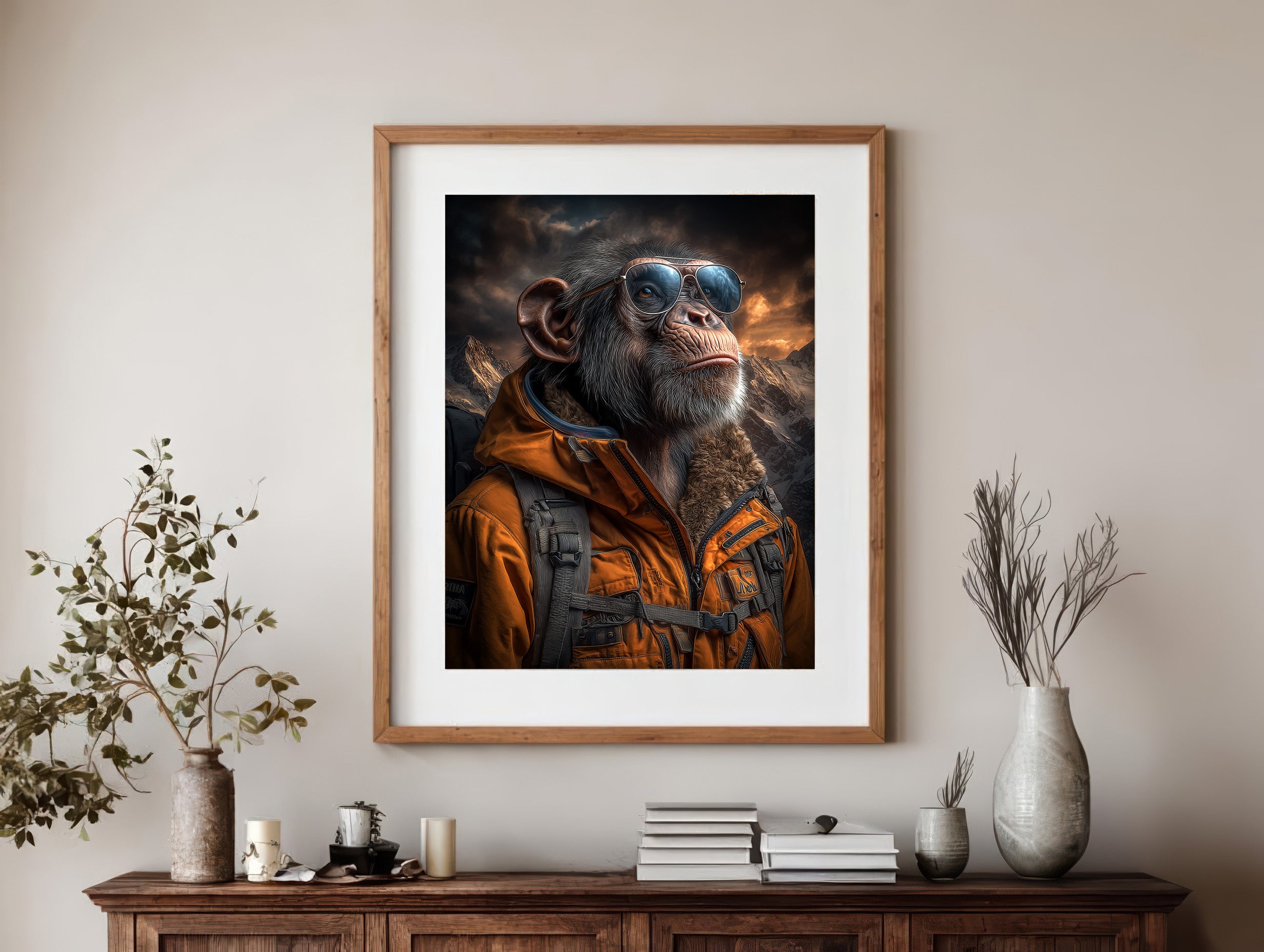 Explorer Chimpanzee Digital Download Wall Art