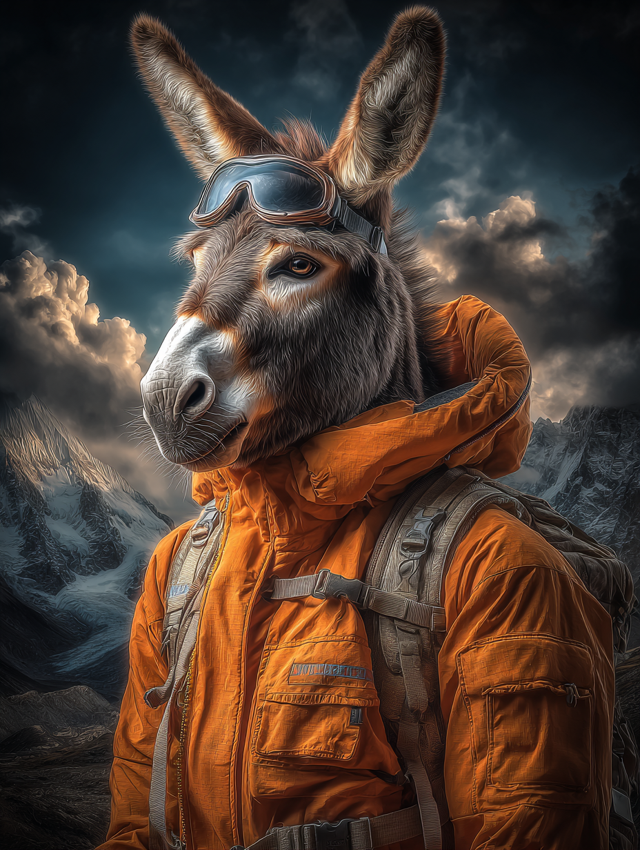 Explorer Donkey Digital Download Wall Art
