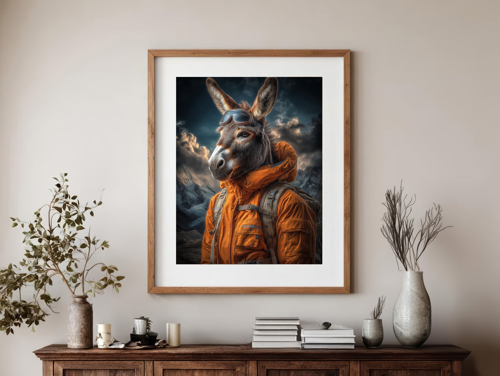 Explorer Donkey Digital Download Wall Art