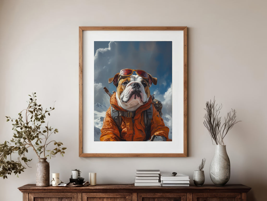 Explorer English Bulldog Digital Download Wall Art