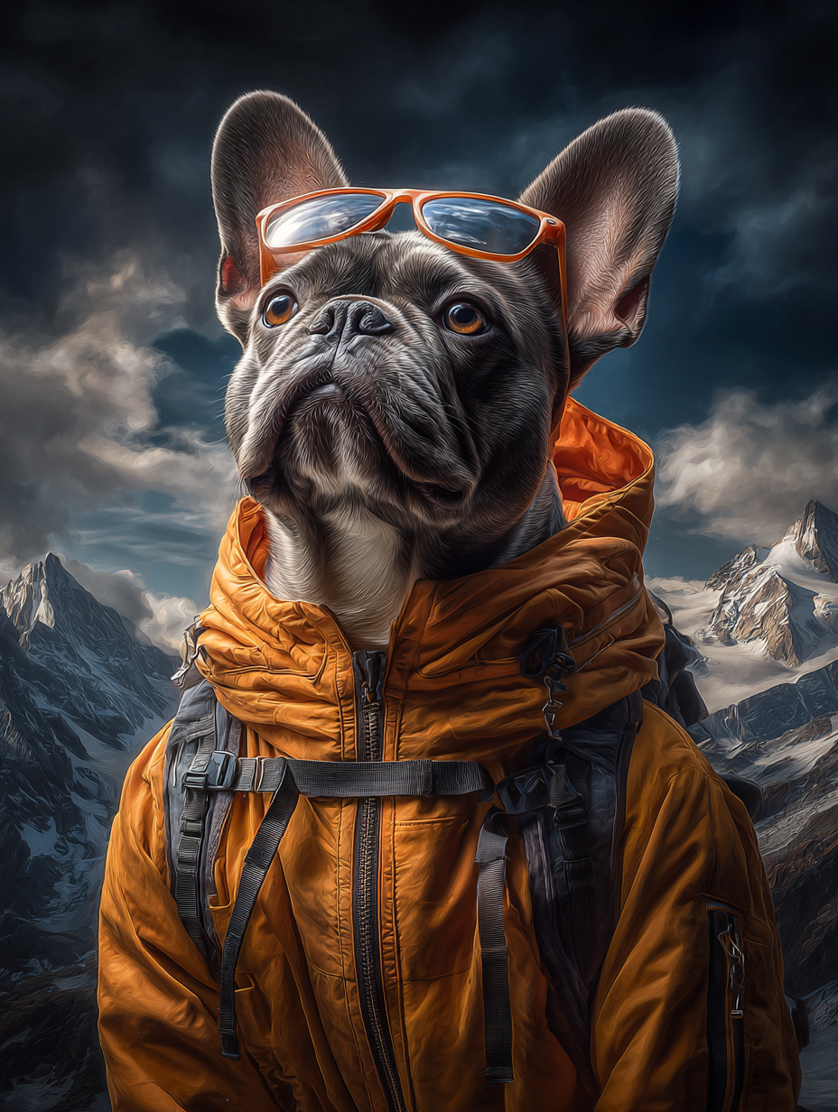 Explorer French Bulldog Digital Download Wall Art