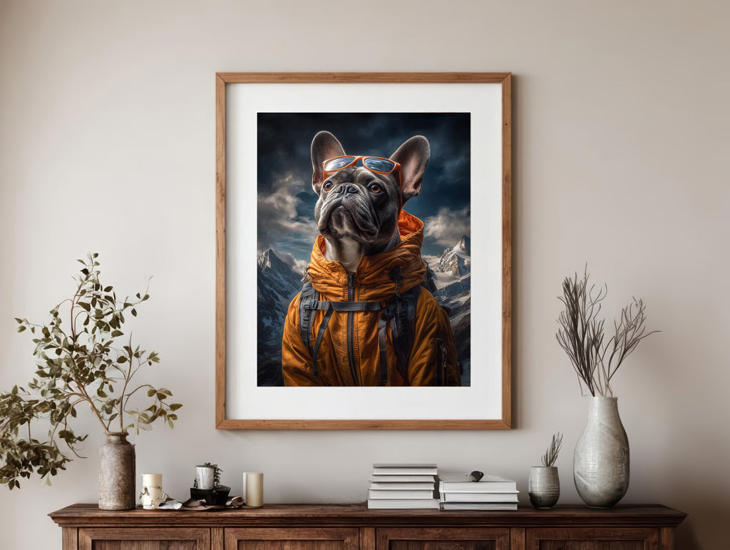 Explorer French Bulldog Digital Download Wall Art
