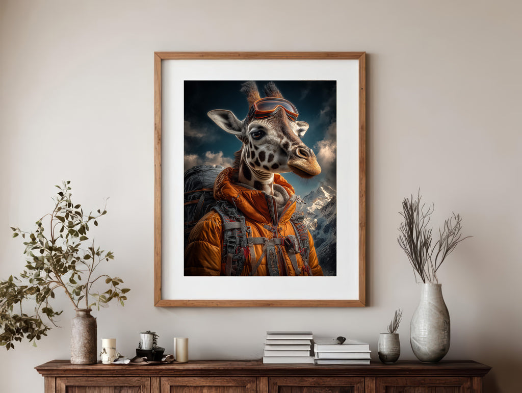 Explorer Giraffe Digital Download Wall Art