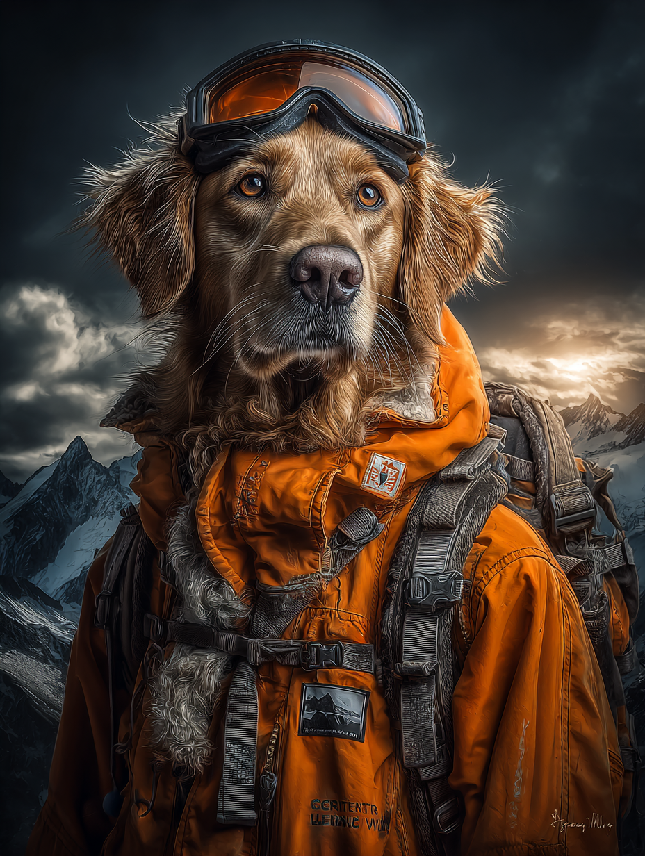 Explorer Golden Retriever Digital Download Wall Art