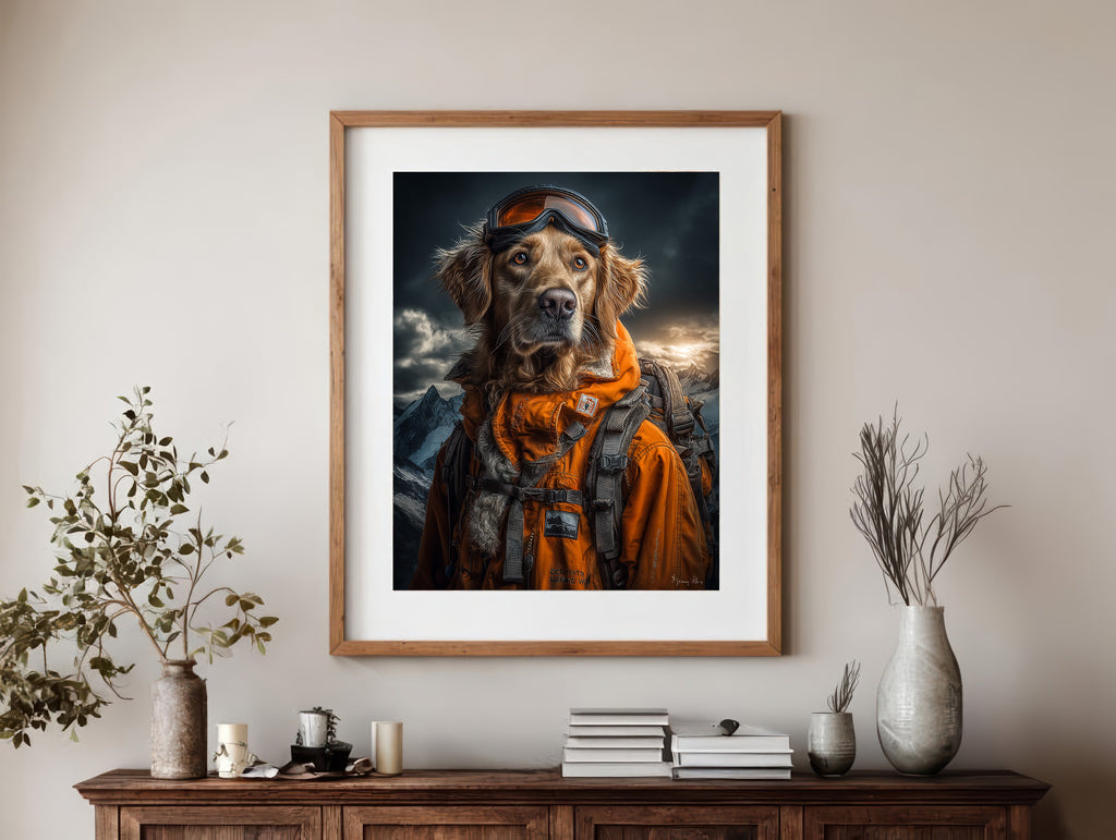 Explorer Golden Retriever Digital Download Wall Art