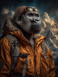 Explorer Gorilla Digital Download Wall Art