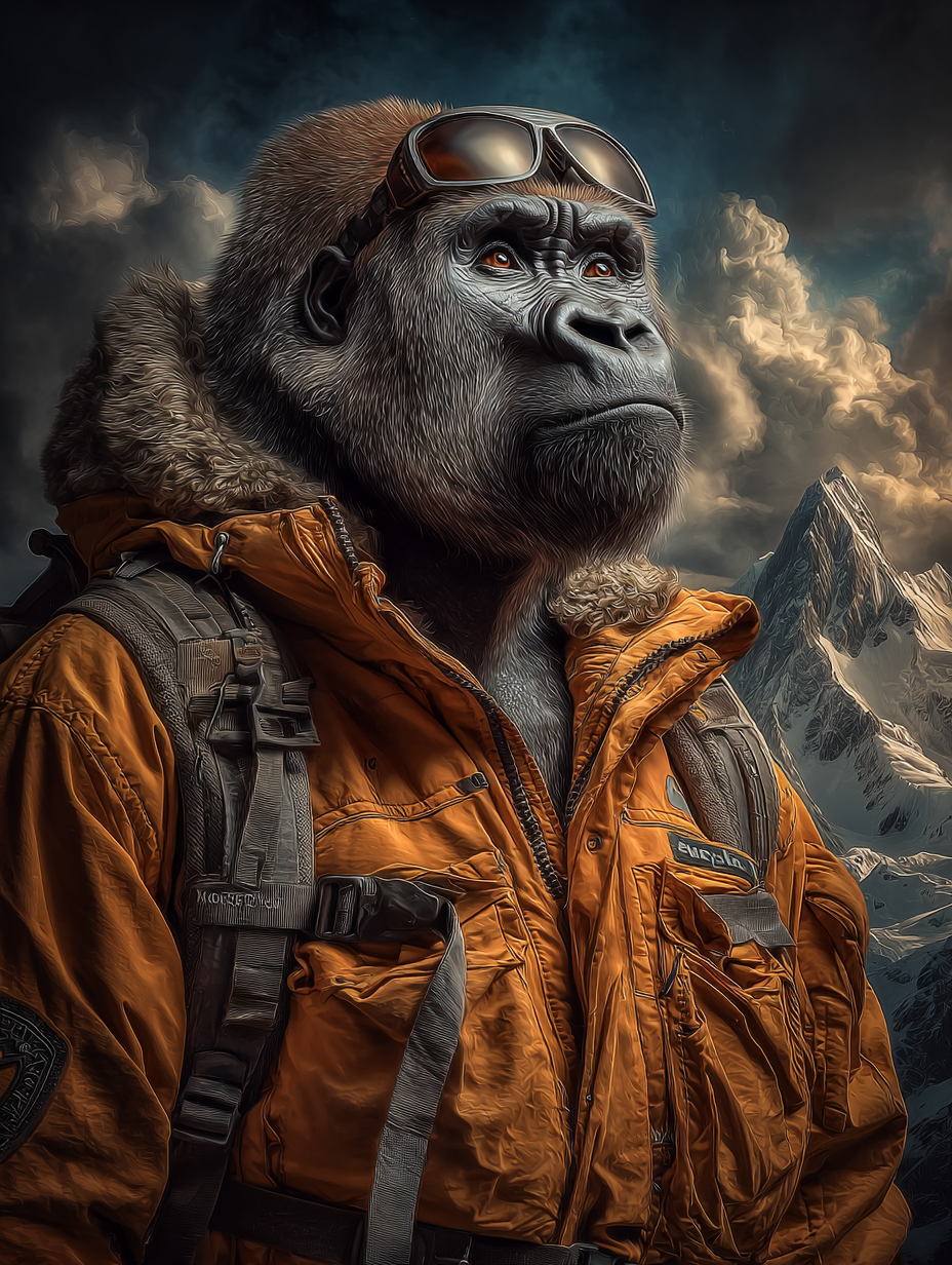 Explorer Gorilla Digital Download Wall Art