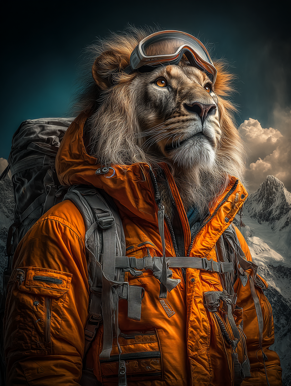 Explorer Lion Digital Download Wall Art