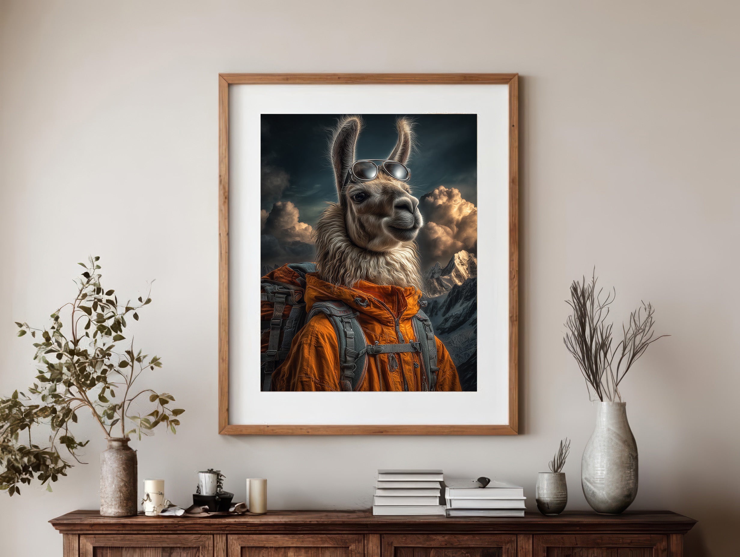 Explorer Llama Digital Download Wall Art