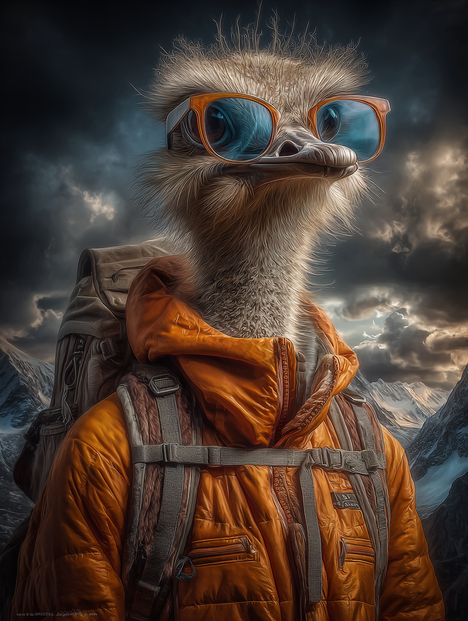 Explorer Ostrich Digital Download Wall Art