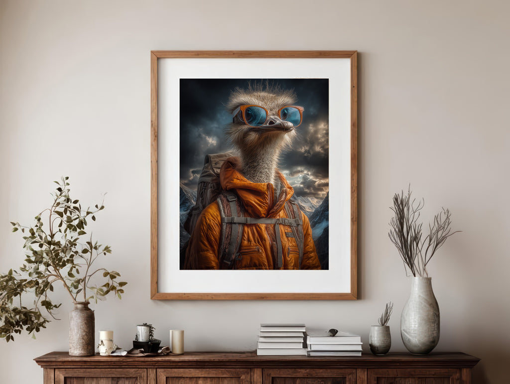 Explorer Ostrich Digital Download Wall Art