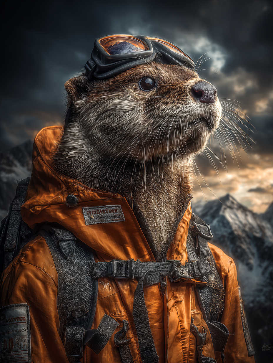 Explorer Otter Digital Download Wall Art