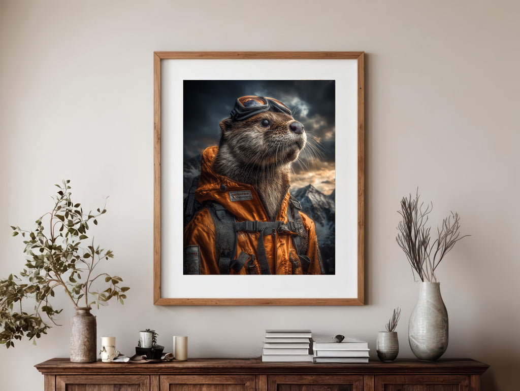 Explorer Otter Digital Download Wall Art