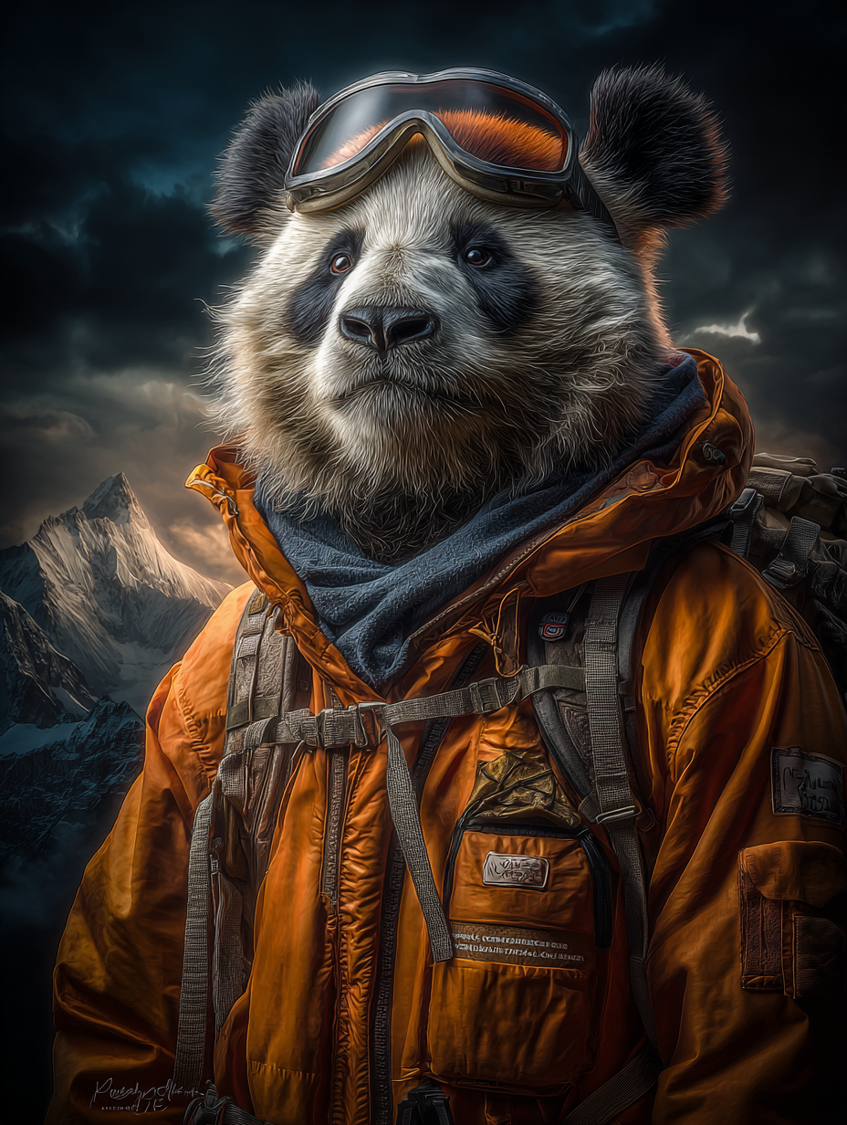 Explorer Panda Digital Download Wall Art