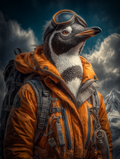 Explorer Penguin Digital Download Wall Art
