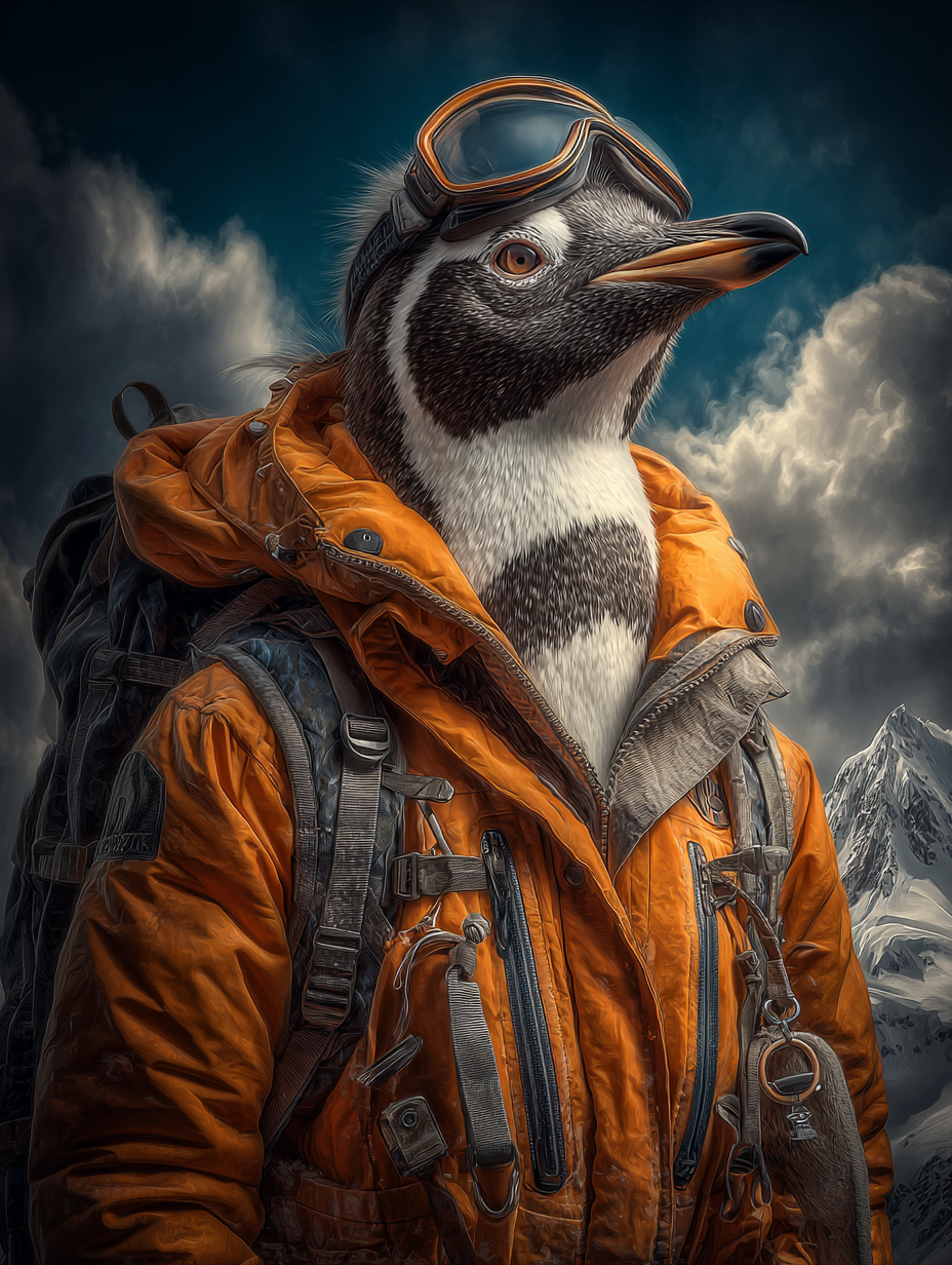 Explorer Penguin Digital Download Wall Art