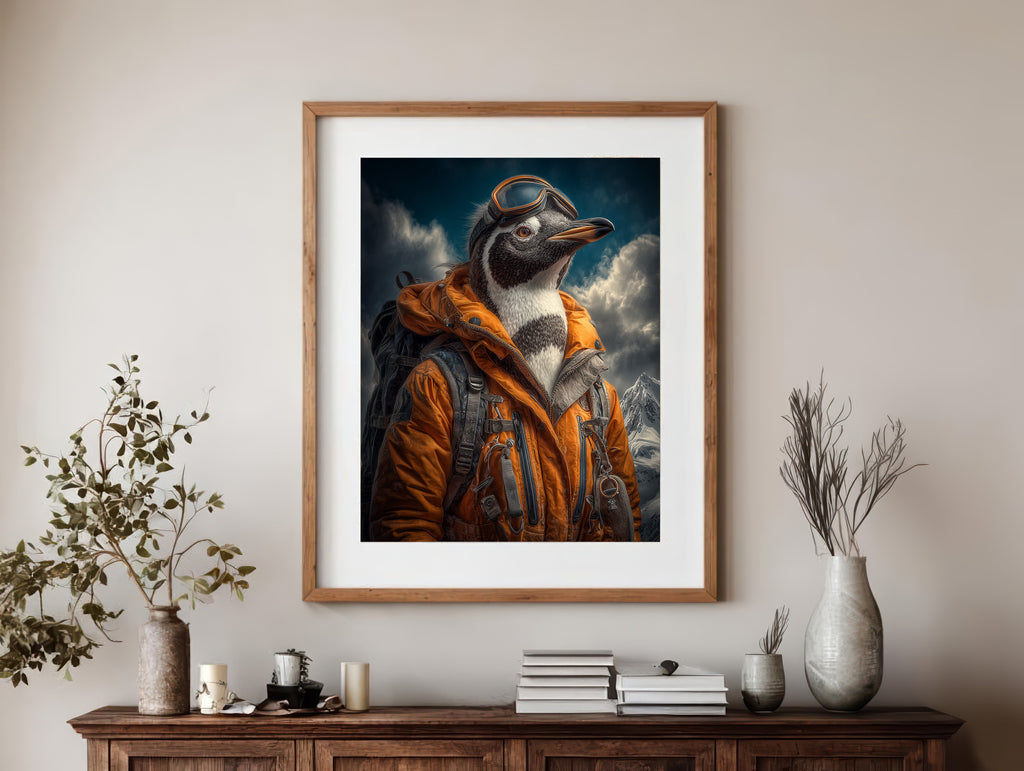 Explorer Penguin Digital Download Wall Art