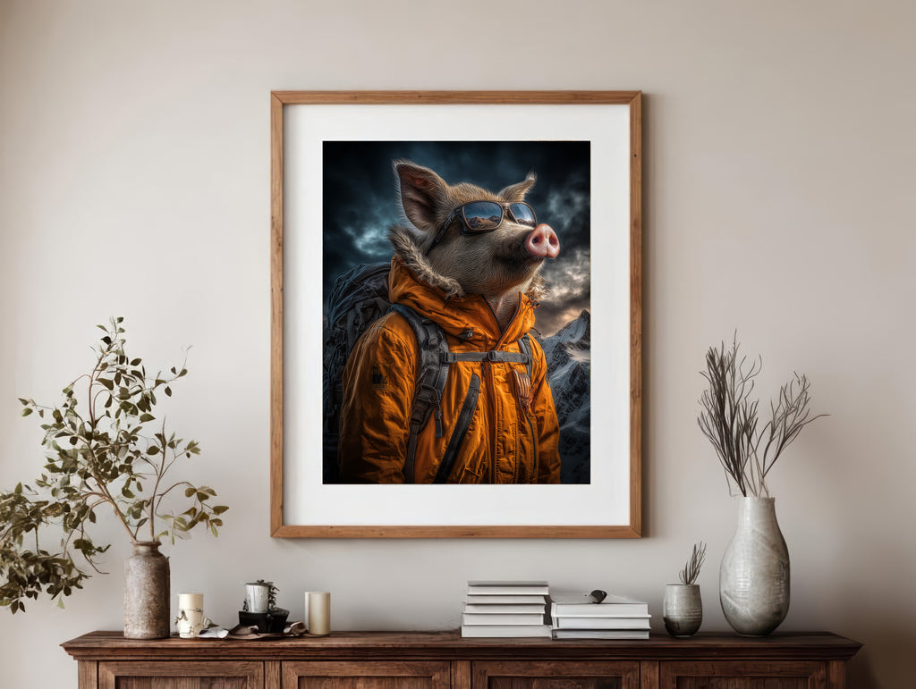 Explorer Pig Digital Download Wall Art