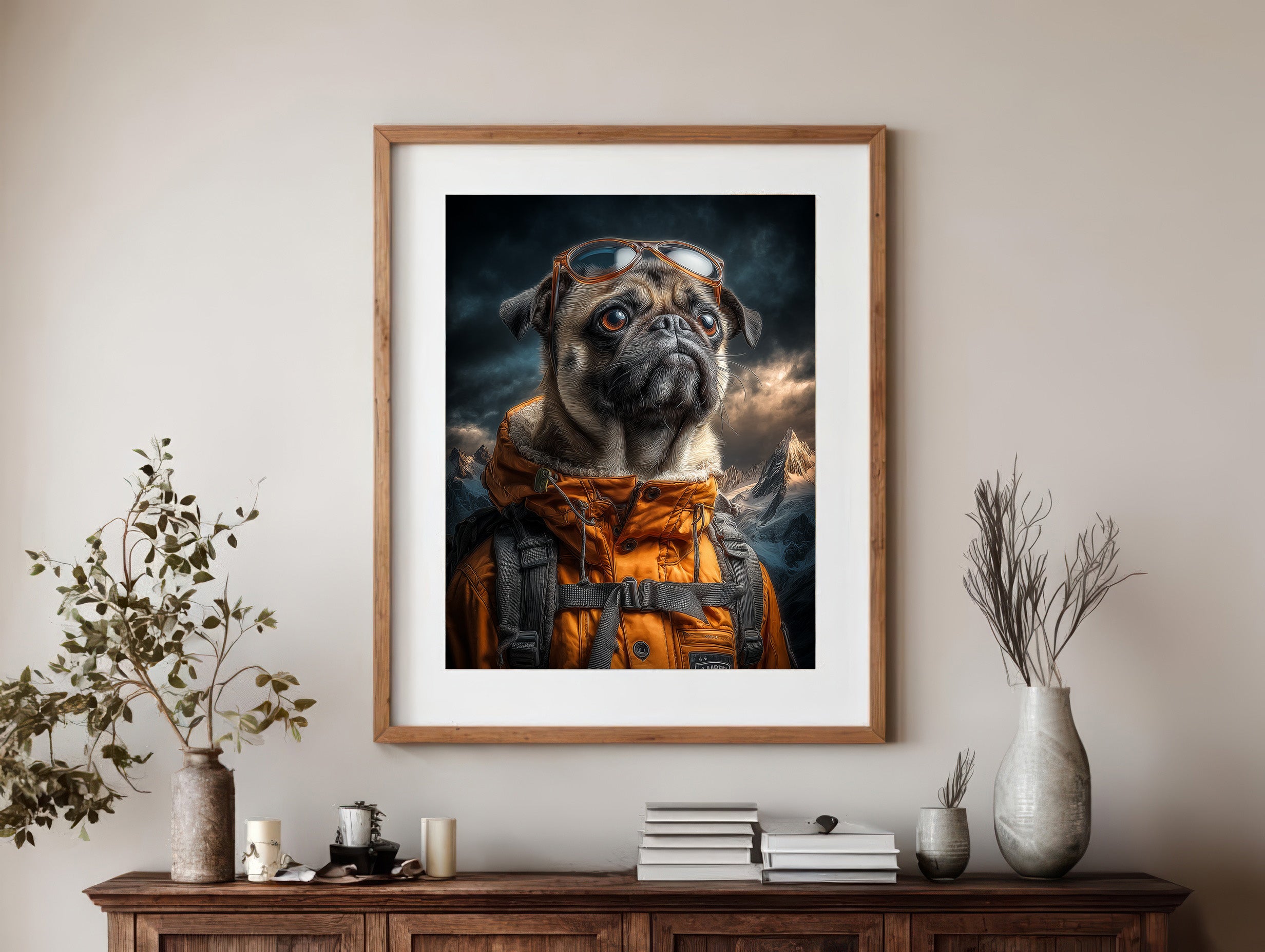 Explorer Pug Digital Download Wall Art