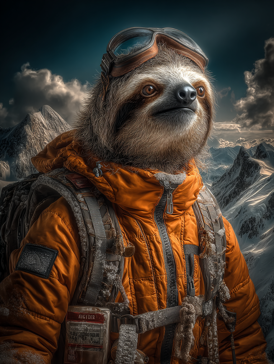 Explorer Sloth Digital Download Wall Art