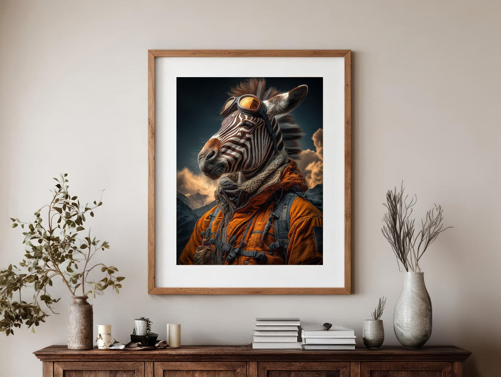 Explorer Zebra Digital Download Wall Art