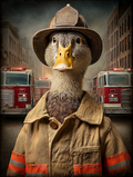 Fireman Duck Digital Download Wall Art