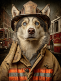 Fireman Husky Digital Download Wall Art