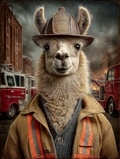 Fireman Llama Digital Download Wall Art
