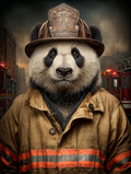 Fireman Panda Digital Download Wall Art
