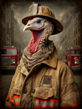 Fireman Turkey Digital Download Wall Art