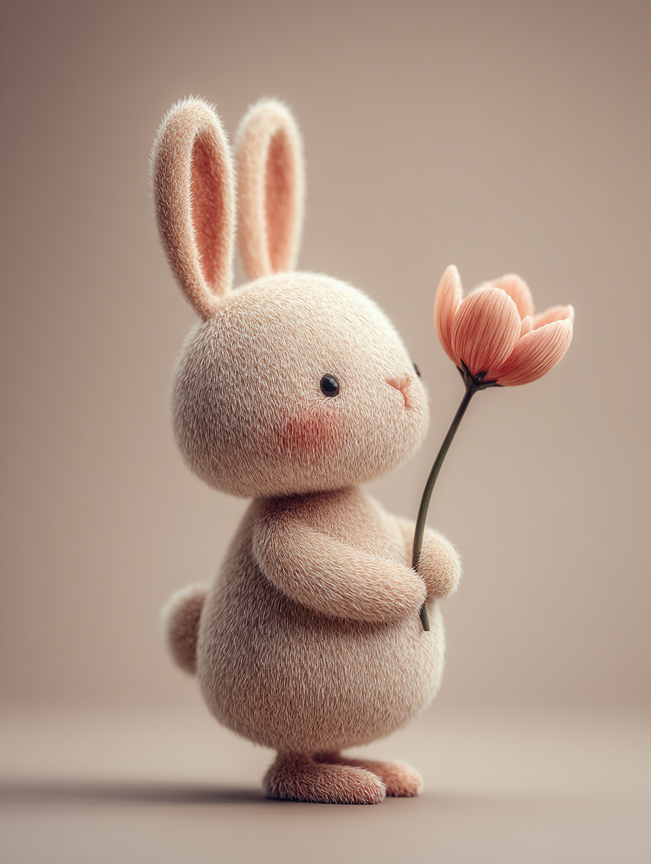Baby Room Flowers Bunny 1 Digital Download Wall Art