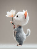 Baby Room Flowers Cat 2 Digital Download Wall Art