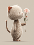 Baby Room Flowers Cat 3 Digital Download Wall Art