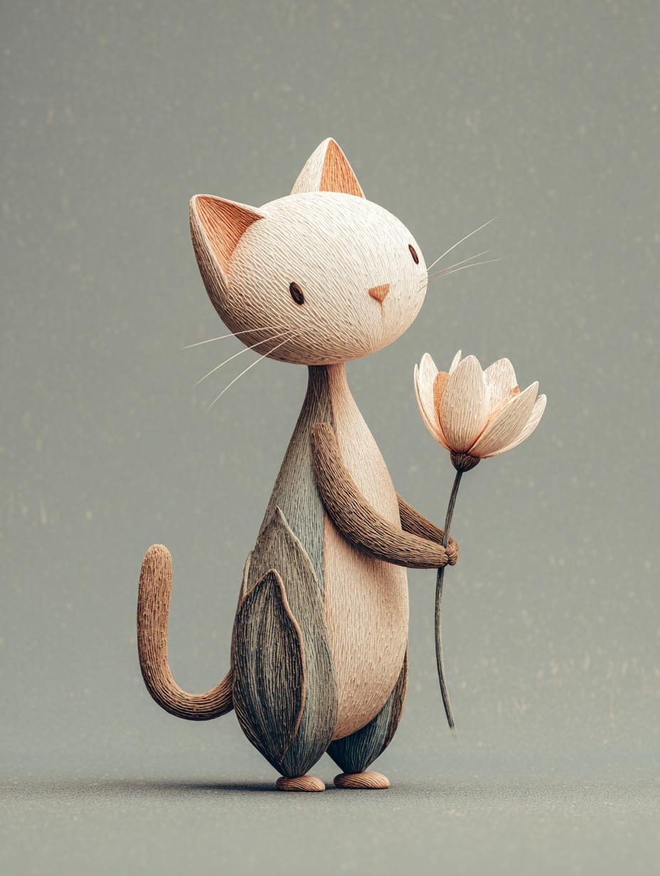 Baby Room Flowers Cat 4 Digital Download Wall Art